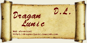 Dragan Lunić vizit kartica